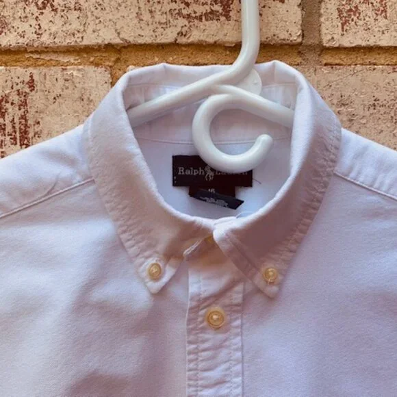 Ralph Lauren boy’s white oxford button down shirt size 16 - Picture 3 of 16